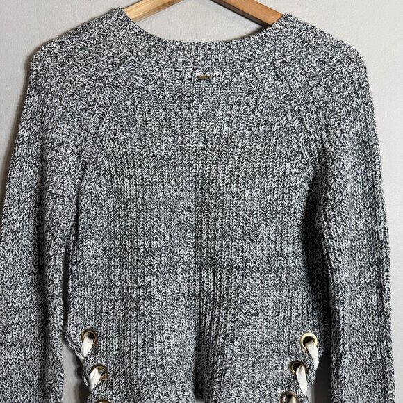 Vintage Guess Y2K Lace Up Crewneck Sweater Pullover Women's Small Gray Retro 00s - Picture 10 of 14
